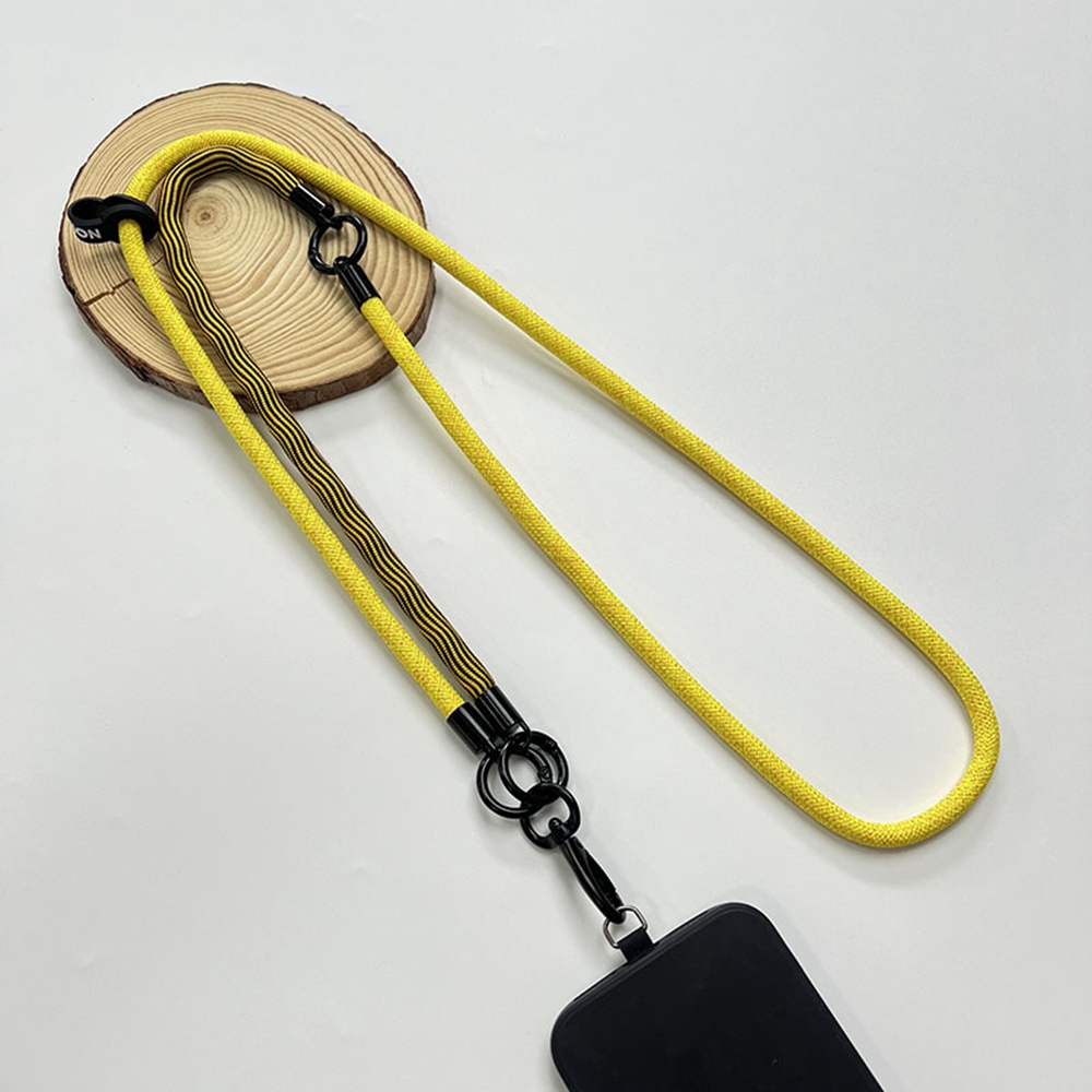 8mm Detachable Phone Strap Crossbody Neck Lanyard with Phone Tether Tabs for Outdoor - Yellow Red Purple