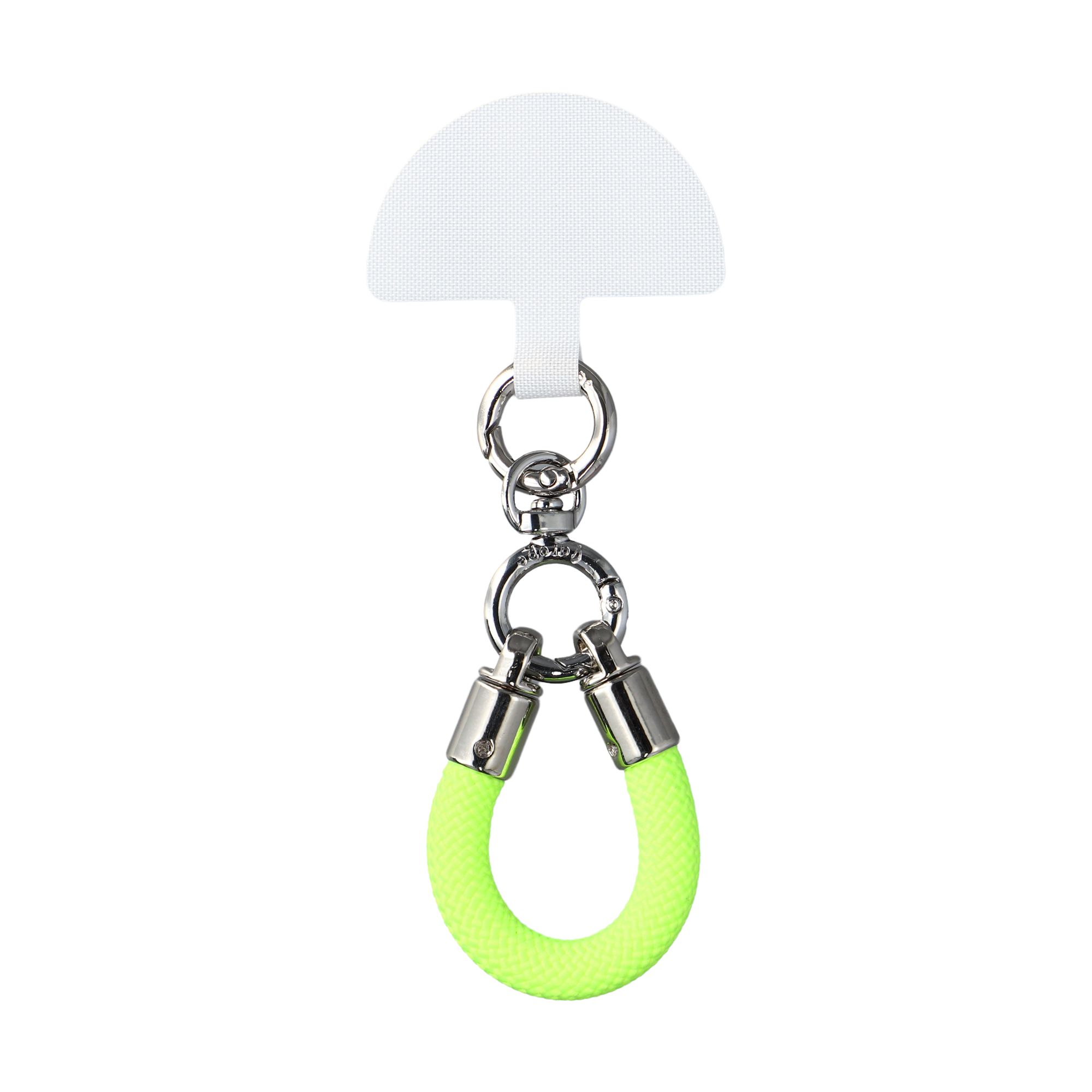 Universal Lanyard Attachment Phone Short Strap with 360° Rotatable Metal Hook and Tether Tab - Green