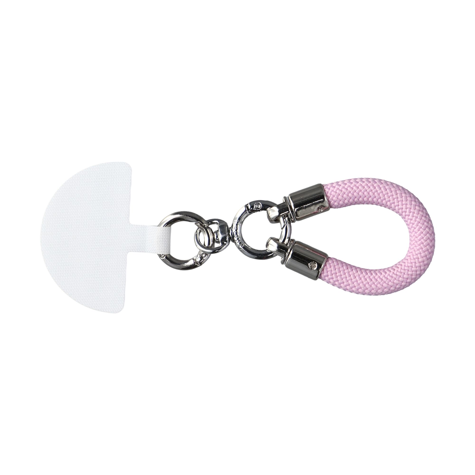 Universal Lanyard Attachment Phone Short Strap with 360° Rotatable Metal Hook and Tether Tab - Light Purple