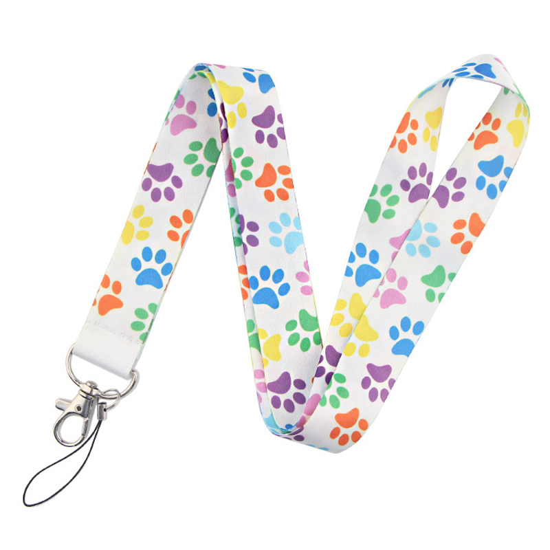 

Handy Lanyard Dog Paws Muster Nylonhals Hanging Schultergurt Für Telefonkoffer, ID -abzeichen, Kameras - AL3197, Universal