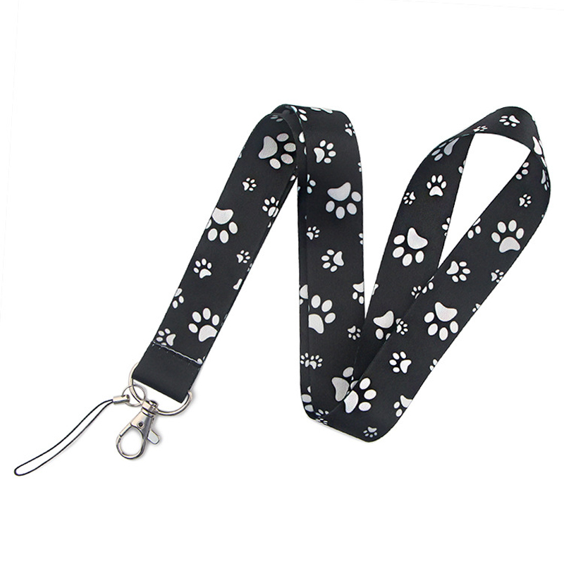 

Handy Lanyard Dog Paws Muster Nylonhals Hanging Schultergurt Für Telefonkoffer, ID -abzeichen, Kameras - AL3199, Universal