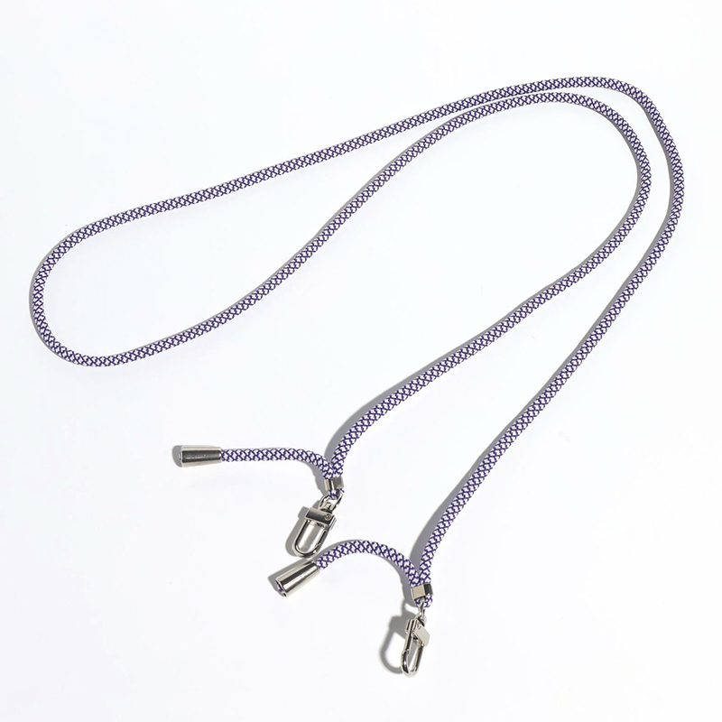 

Verstellbare Dual -schnallen Lanyard Polyester Telefon Halsriemenausweise Abzeichenhalter Tasten Lüfter Hängeseil - Dunkelviolett, Universal