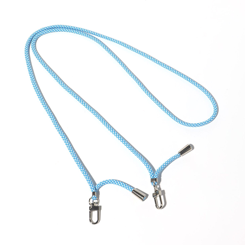 

Verstellbare Dual -schnallen Lanyard Polyester Telefon Halsriemenausweise Abzeichenhalter Tasten Lüfter Hängeseil - Himmelblau, Universal