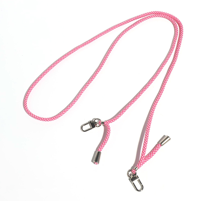 

Verstellbare Dual -schnallen Lanyard Polyester Telefon Halsriemenausweise Abzeichenhalter Tasten Lüfter Hängeseil - Rosa, Universal