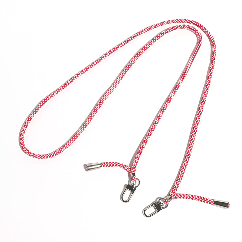 

Verstellbare Dual -schnallen Lanyard Polyester Telefon Halsriemenausweise Abzeichenhalter Tasten Lüfter Hängeseil - Rot, Universal