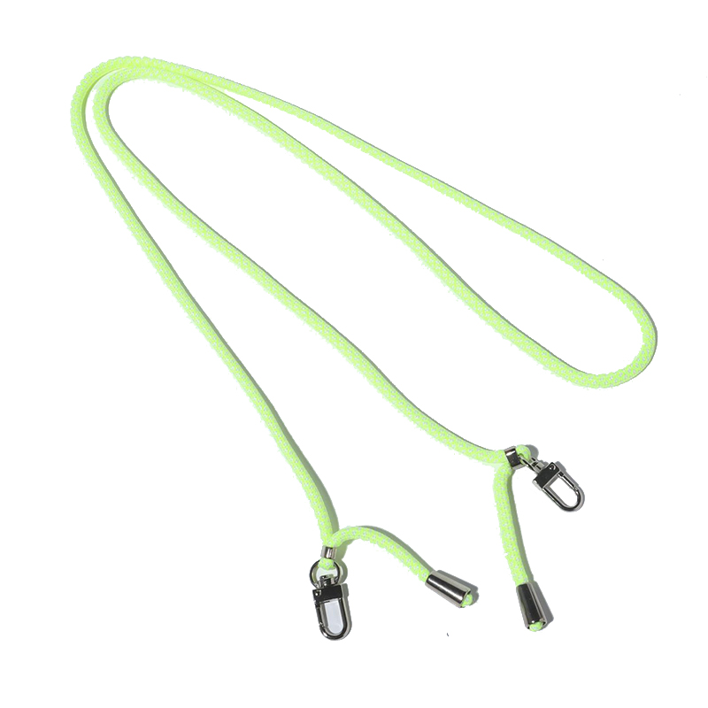 

Verstellbare Dual -schnallen Lanyard Polyester Telefon Halsriemenausweise Abzeichenhalter Tasten Lüfter Hängeseil - Leuchtendes Grün, Universal