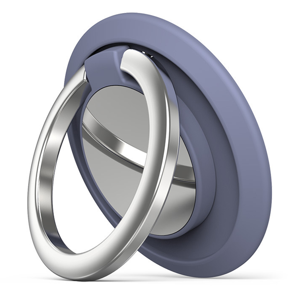 Magnetic Phone Ring Holder 360 Degree Rotation Adjustable Kickstand Finger Grip - Lavender Grey