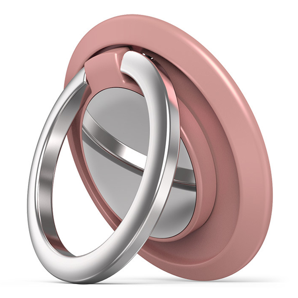 Magnetic Phone Ring Holder 360 Degree Rotation Adjustable Kickstand Finger Grip - Rose Gold