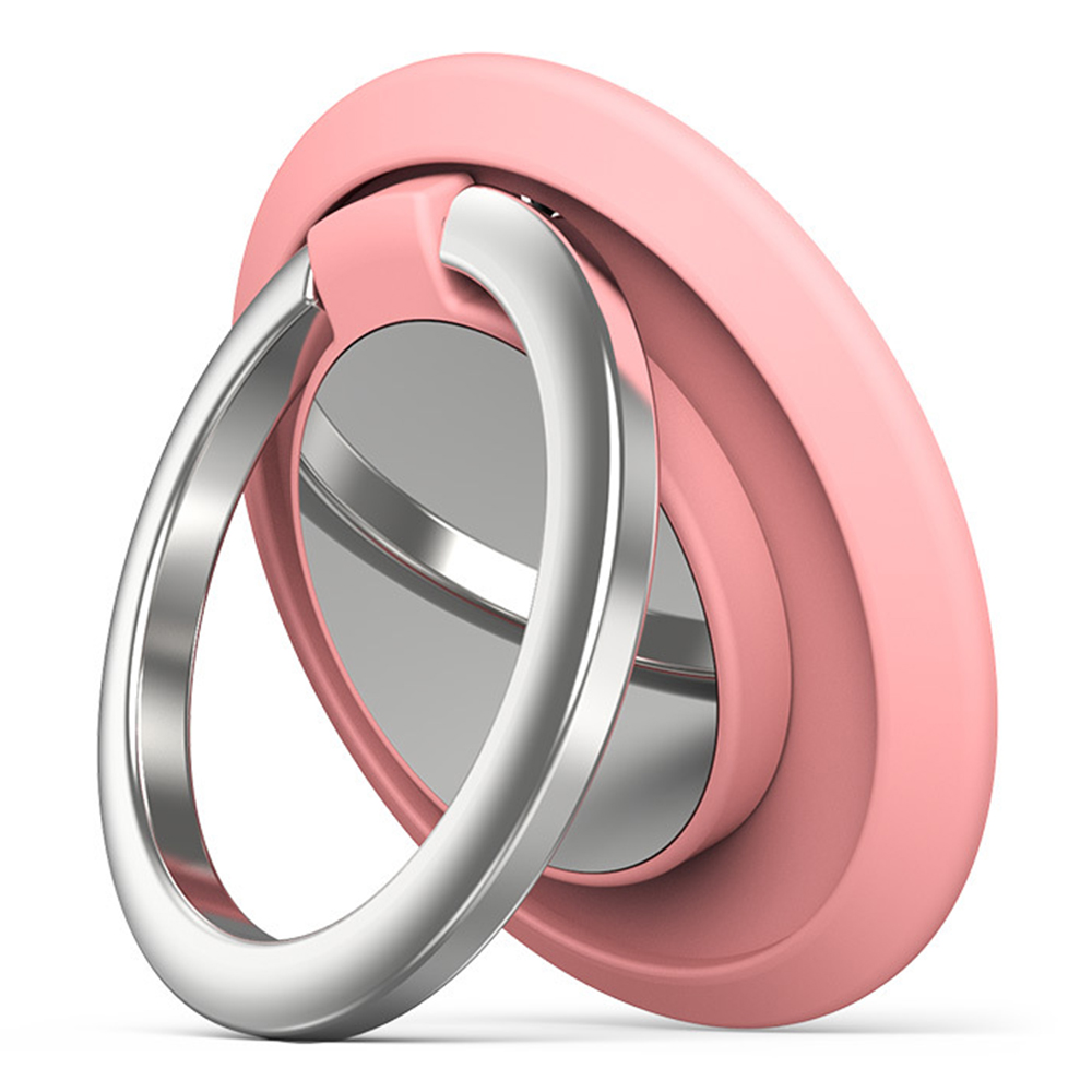 Magnetic Phone Ring Holder 360 Degree Rotation Adjustable Kickstand Finger Grip - Pink