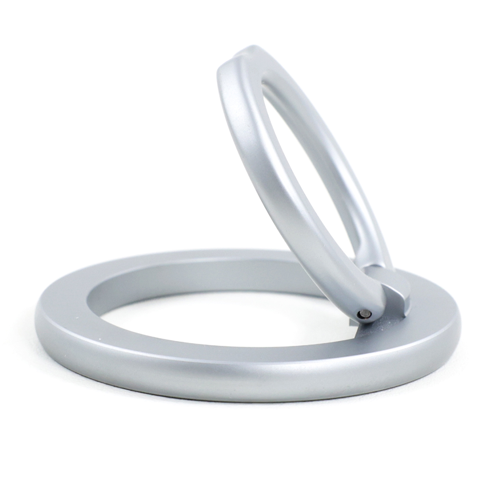 

ZH-M01 Magnetischer Handy-ringhalter Finger Ringständer Verstellbarer Zinklegungsfinger Grip - Silber, Universal