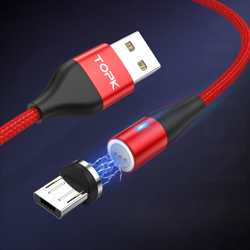 

Topk AM60 2.4A Быстро Зарядка Магнитный Микросфотографический Кабель Micro USB Для Samsung Sony Huawei и т. д. - Красный, iPhone 12 mini
