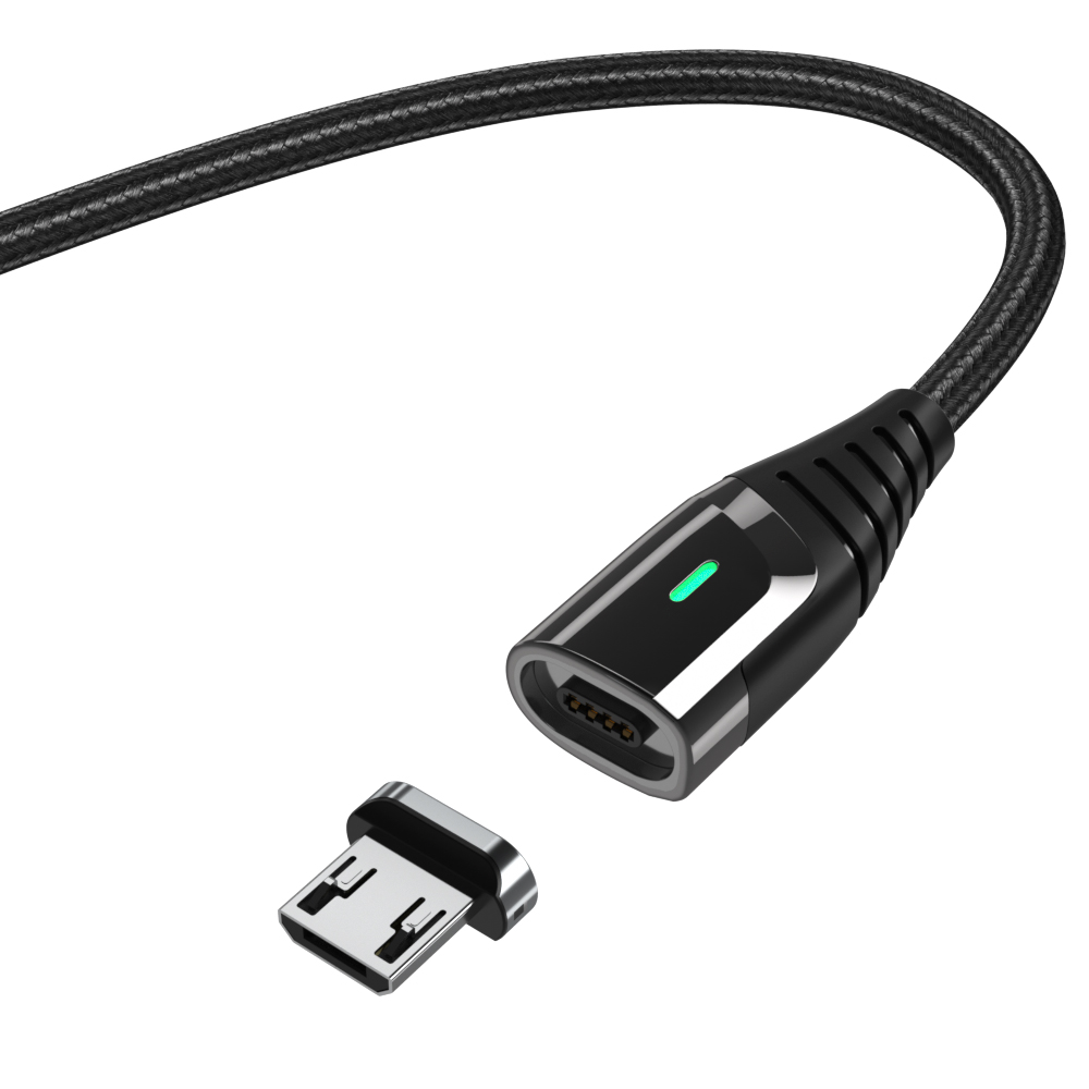 

ESSAGER 1M Magnetic Micro USB Data Sync Charger Cable for Samsung Huawei Xiaomi - Black, iPhone 12 mini
