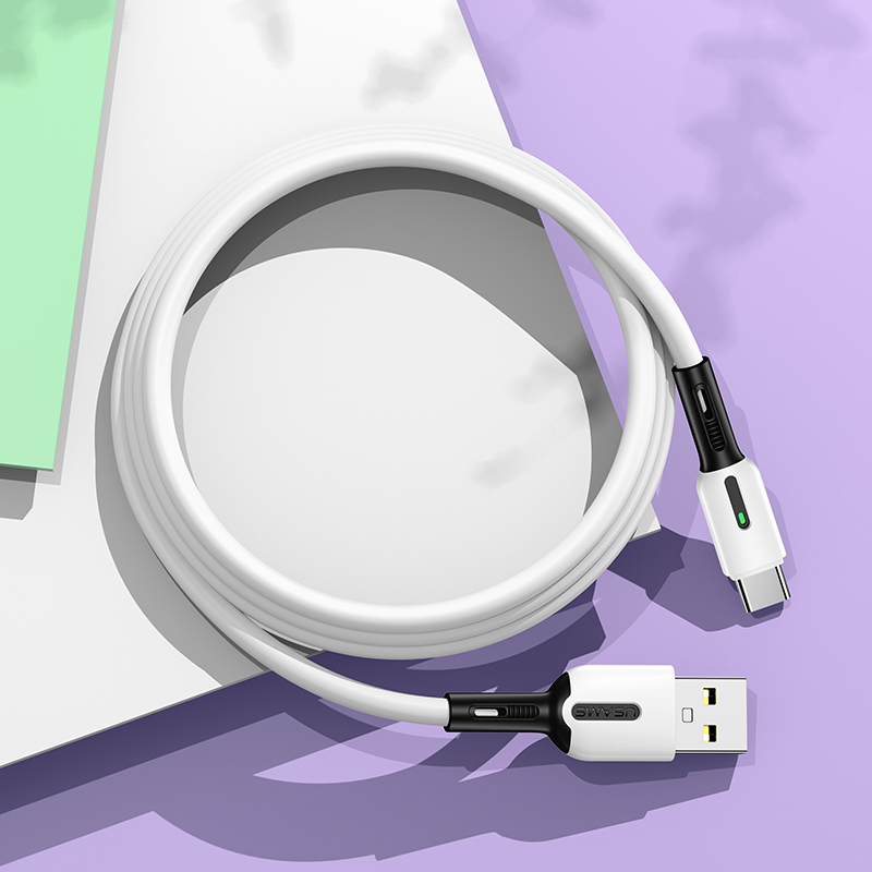 

USAMS 1M Силиконовый Шнур Типа c USB Data Sync Cable Для Samsung Huawei Xiaomi - Белый, iPhone 12 mini