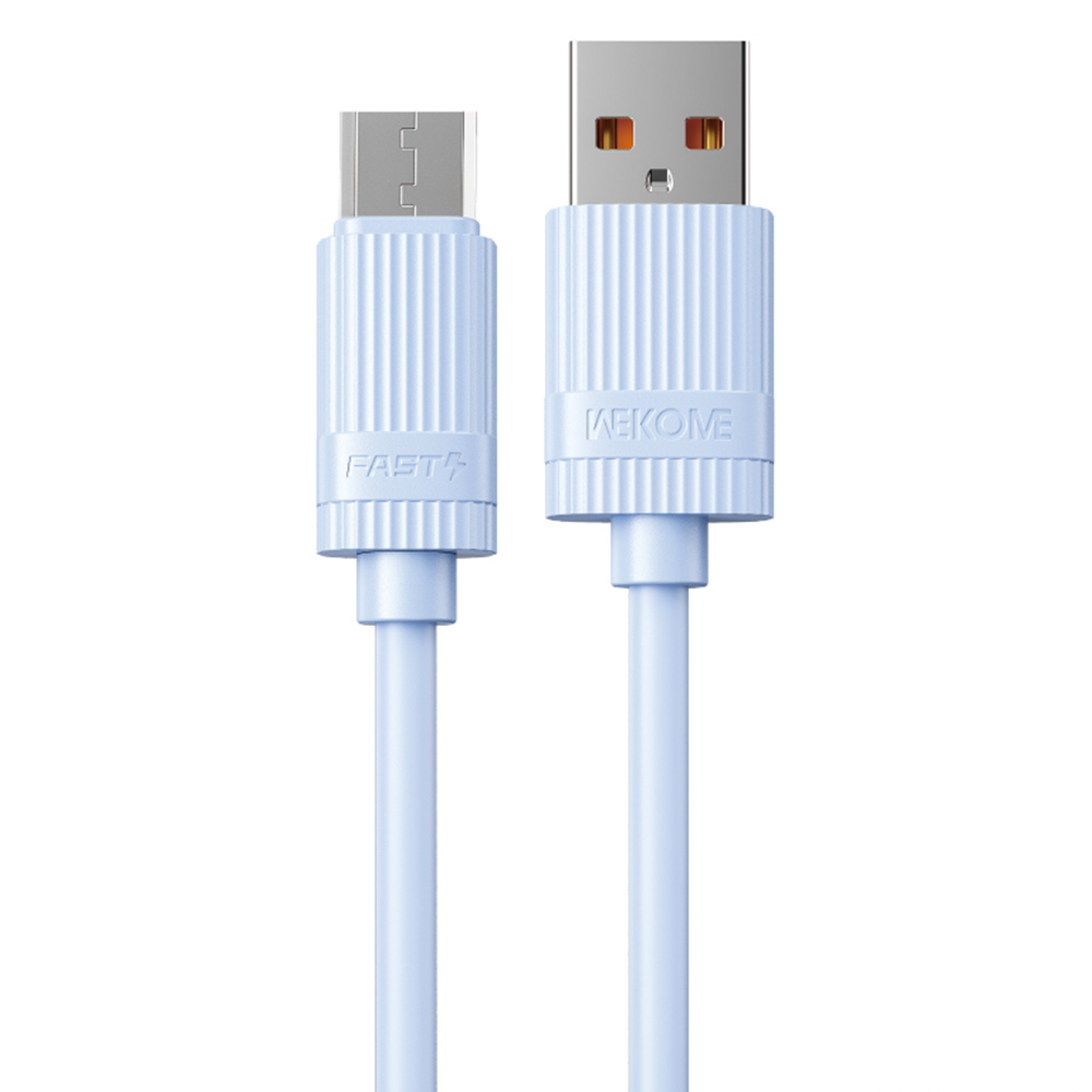 WEKOME WDC-52M USB to Micro Cable 12W 480Mbps Elastic Liquid Silicone Fast Charging Data Cable - Blue