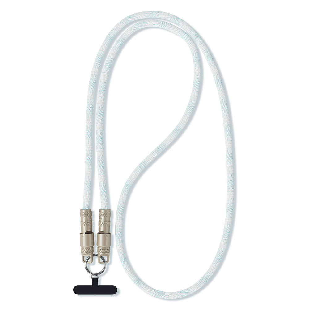 ESSAGER Crossbody Phone Lanyard PD 60W Charging Cable Type-C to Type-C Braided Data Cord 1.2m - Blue