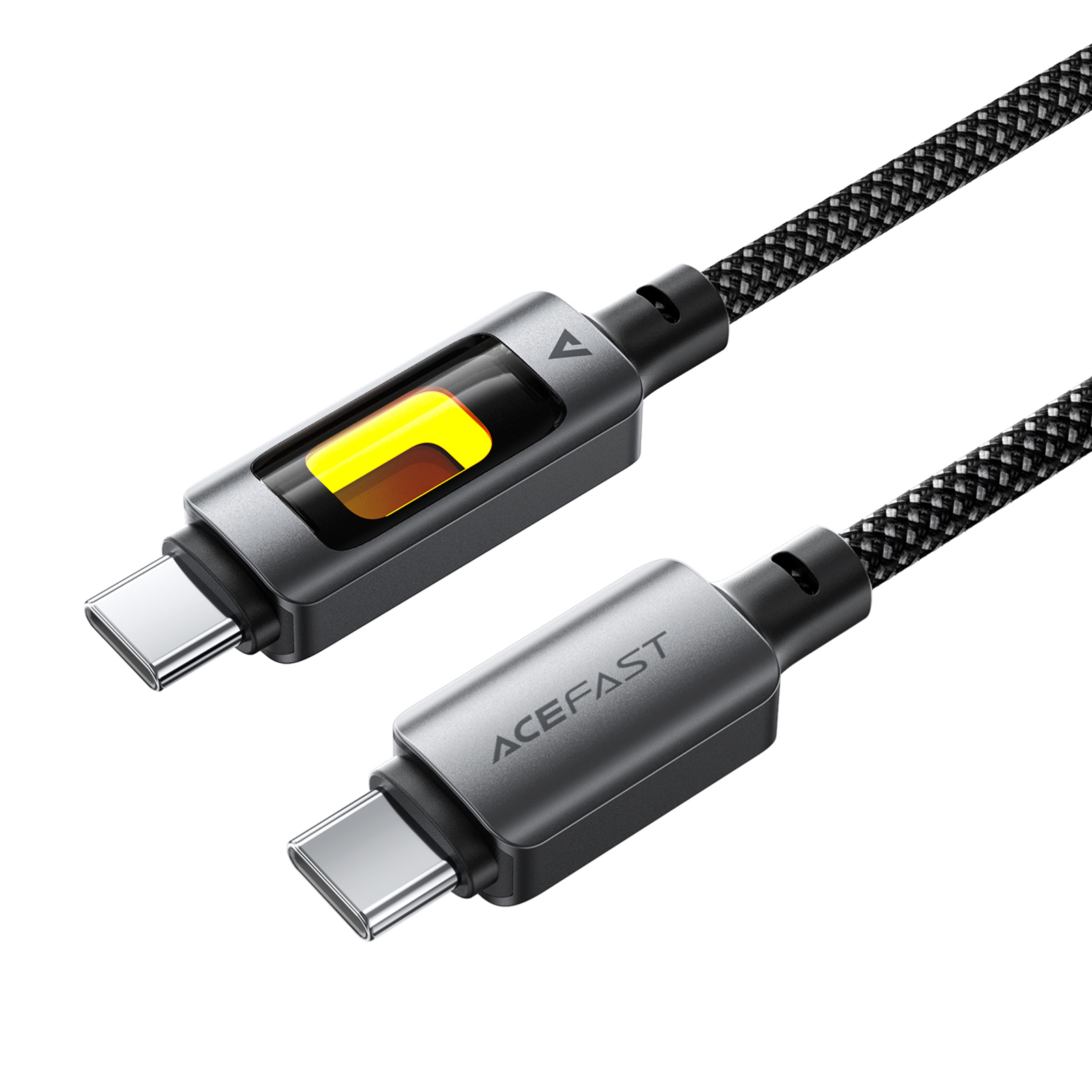 ACEFAST C21-03 1.2m USB C to USB C Cable 60W Charging Data Transfer Braided Cord with Colorful Light