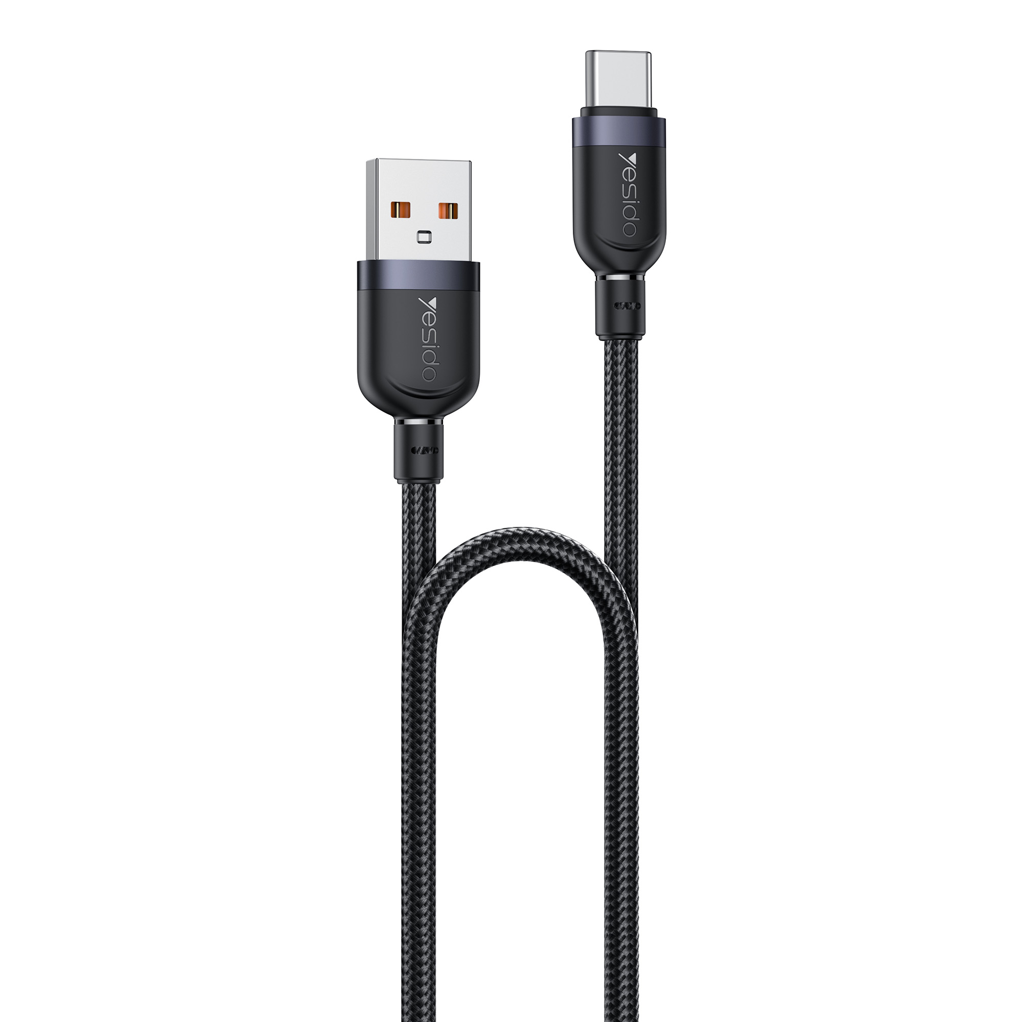 YESIDO CA132C 1.2m USB A to Type C Braided Wire 3A Fast Charging 480Mbps Data Cable