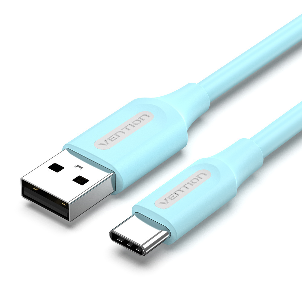 VENTION COKSG 1.5m USB 2.0 Type A Male to Type C Male Cable 3A Fast Charging Data Sync Cord, Lake Blue