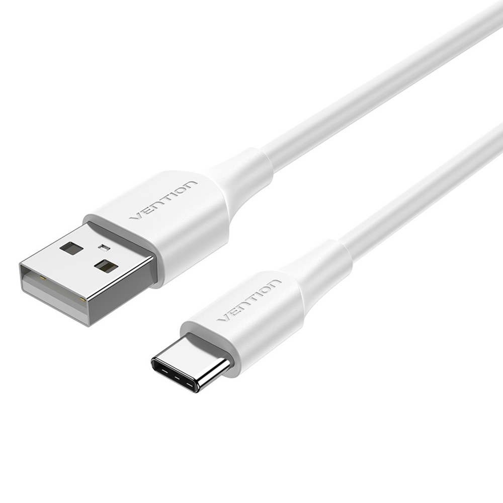 VENTION CTHWH 2m USB 2.0 Type A to Type C Cable 3A Fast Charging Data Sync Cord - White