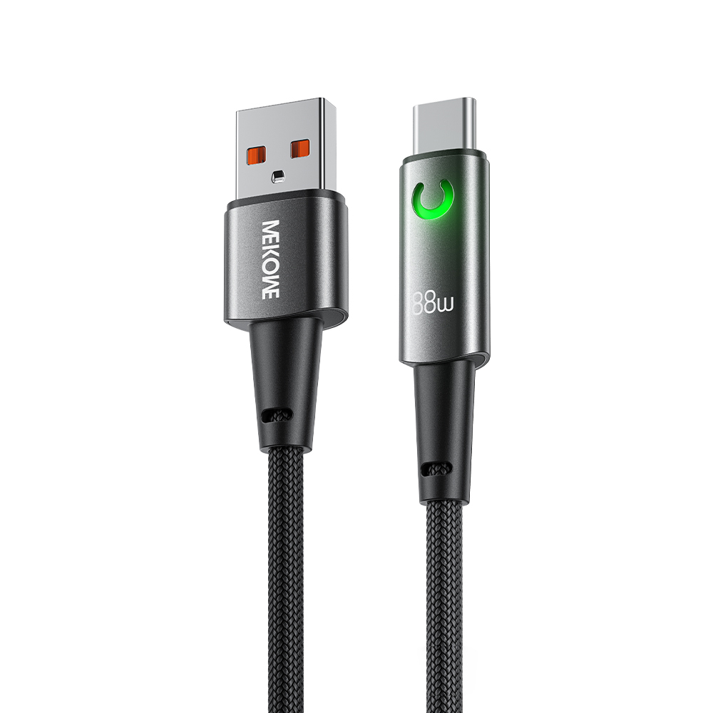 WEKOME WDC-127 Raython 3 Smart Power-Off USB-A to Type-C Fast Charging Cable 88W High Speed Data Cable