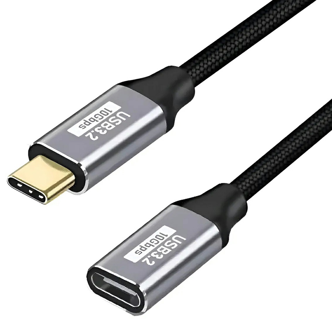 3m Aluminum Alloy Type-C Male to Female Extension Cable USB3.1 Gen2 Data Cable 4K / 60HZ Video Support 10Gbps Data Transfer