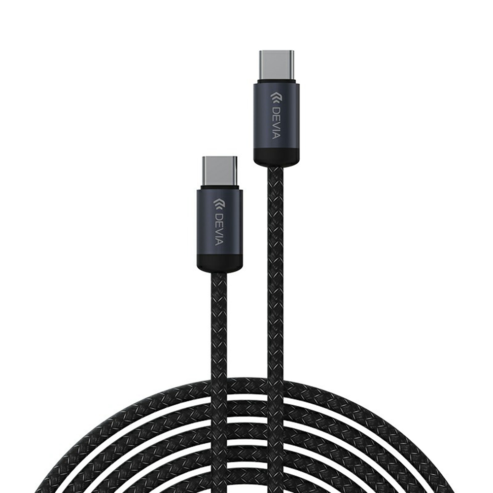 DEVIA EC646 Gracious Series 3m Type-C to Type-C Cable PD 60W Fast Charging Data Cord - Black