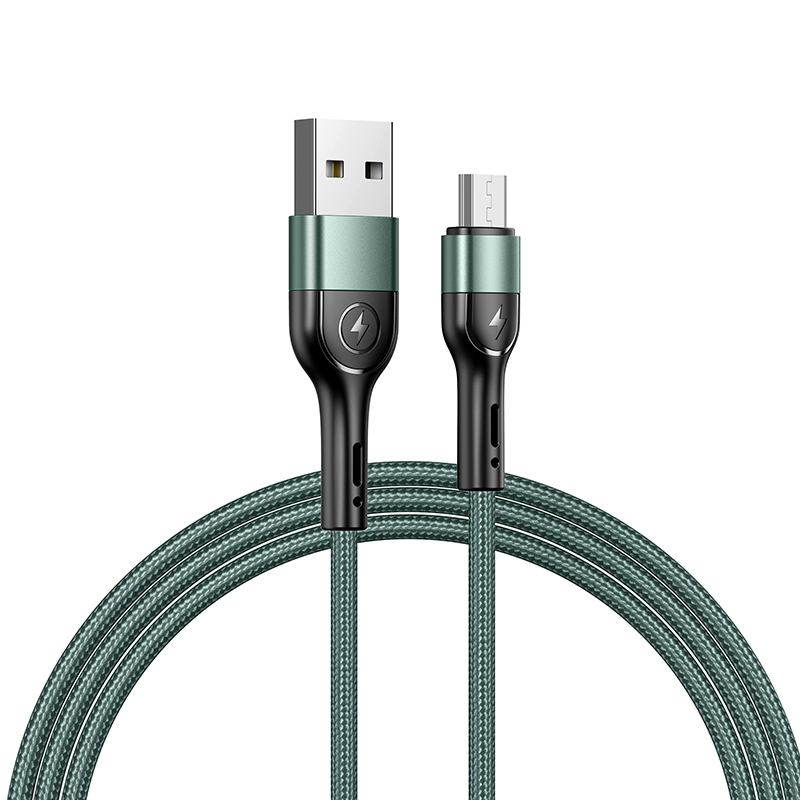 

USAMS US-SJ450 U55 Micro USB Nylon Braided Charging Data Cable, 1m [30Pcs / Set] - Green, Universal
