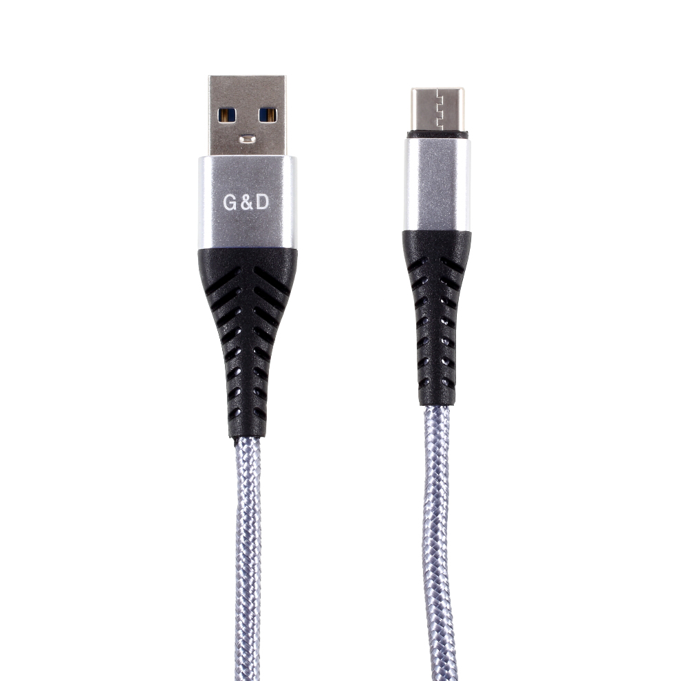 

PINZUN CB-050 USB to Micro Data Cable 2.4A Fast Charging Nylon Braided Cord 1M, Universal
