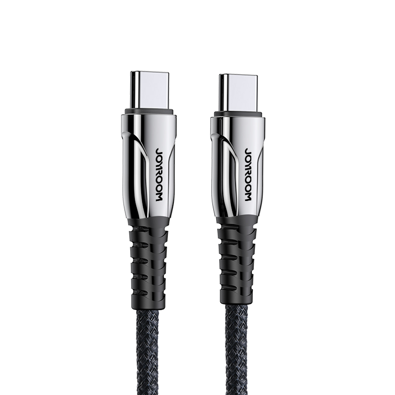 

JOYROOM S-1230K1 60W PD Fast Charging Type C Data Cable Braided Cord, 1.8m - Black, Universal