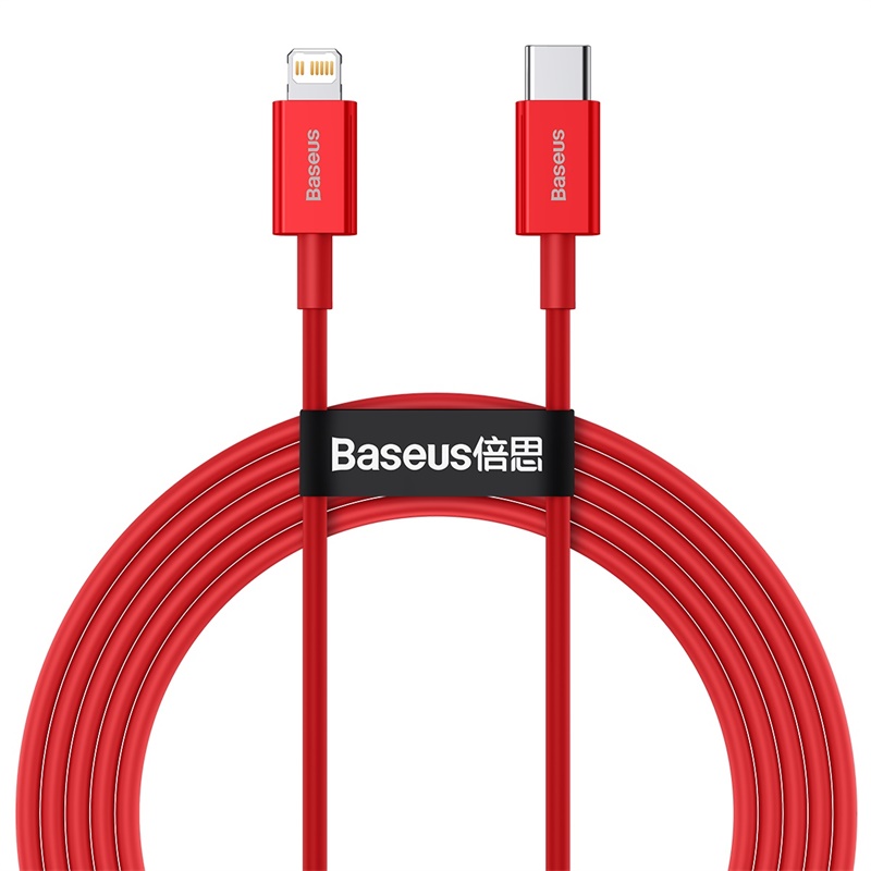 BASEUS Superior Series Type C to Lightning PD 20W Fast Charging Data Cable 2m - Red, Universal
BASEUS Superior Series Type C to Lightning PD 20W Fast Charging Data Cable 2m - Red, Universal