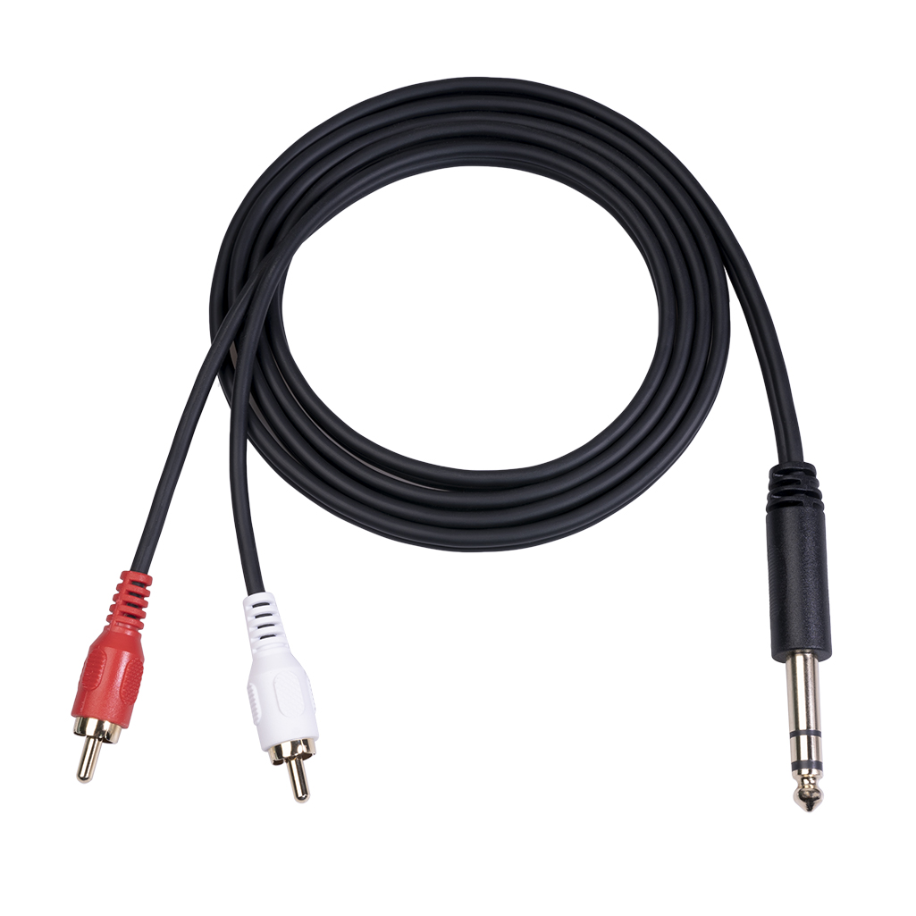 

6,35 mm Männlich Bis Zwei RCA -stereo -audioadapter Y Splitter Kabelkabel 1,5 m