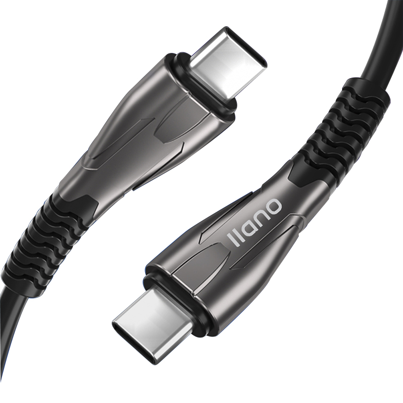 

LLANO LCC1012B GEN2 Type-C Male to Male 100W Fast Charging Data Cable HD Projection Screen Line 1.2m, Universal