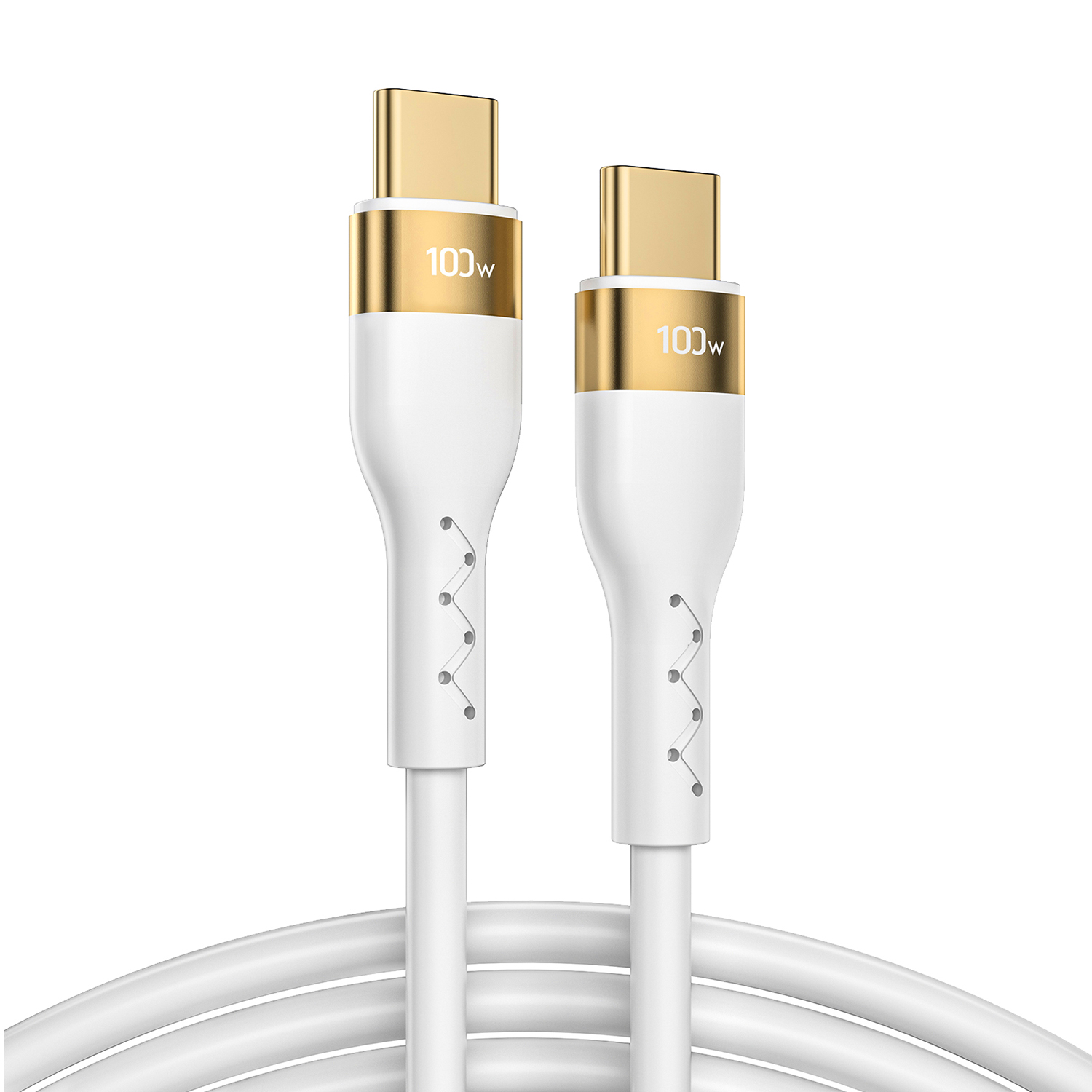 

JOYROOM N18 100W Liquid Silicone Data Cable Type-C to Type-C 5A Fast Charging Cable - White, Universal