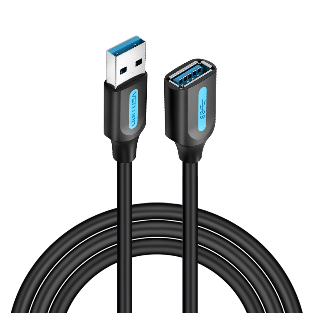 

Vention CBHBD 2m USB-A 3.0 Männlich an Weibliche 5-gbit / S-datenübertragungsverlängerungskabel Runde Pvc-anschlusskabel