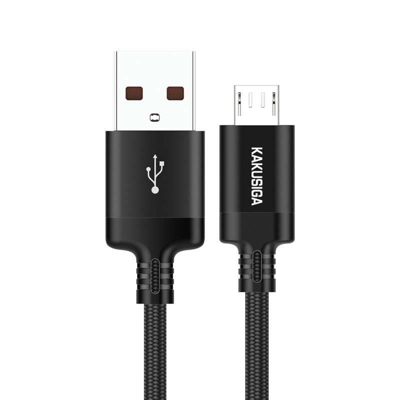 

Kakusiga KSC-283 2m Fengchi Series 2.8A USB-A an Mikro-aluminium-legierungsanschluss Ladekabeldatenkabel - Schwarz, Universal