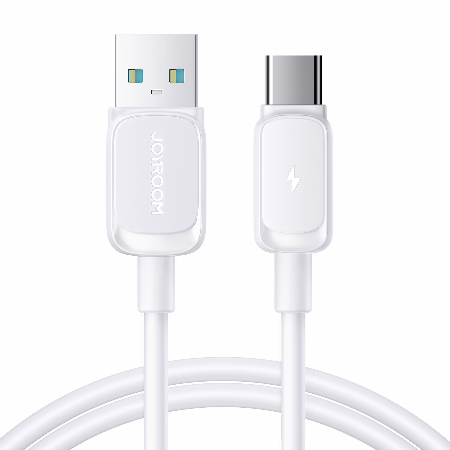 

JOYROOM S-AC027A14 Multi-Color Series for iPhone 15 Series 1.2m 3A USB-A to Type-C Data Cable TPE Fast Charging Cord - White, Universal