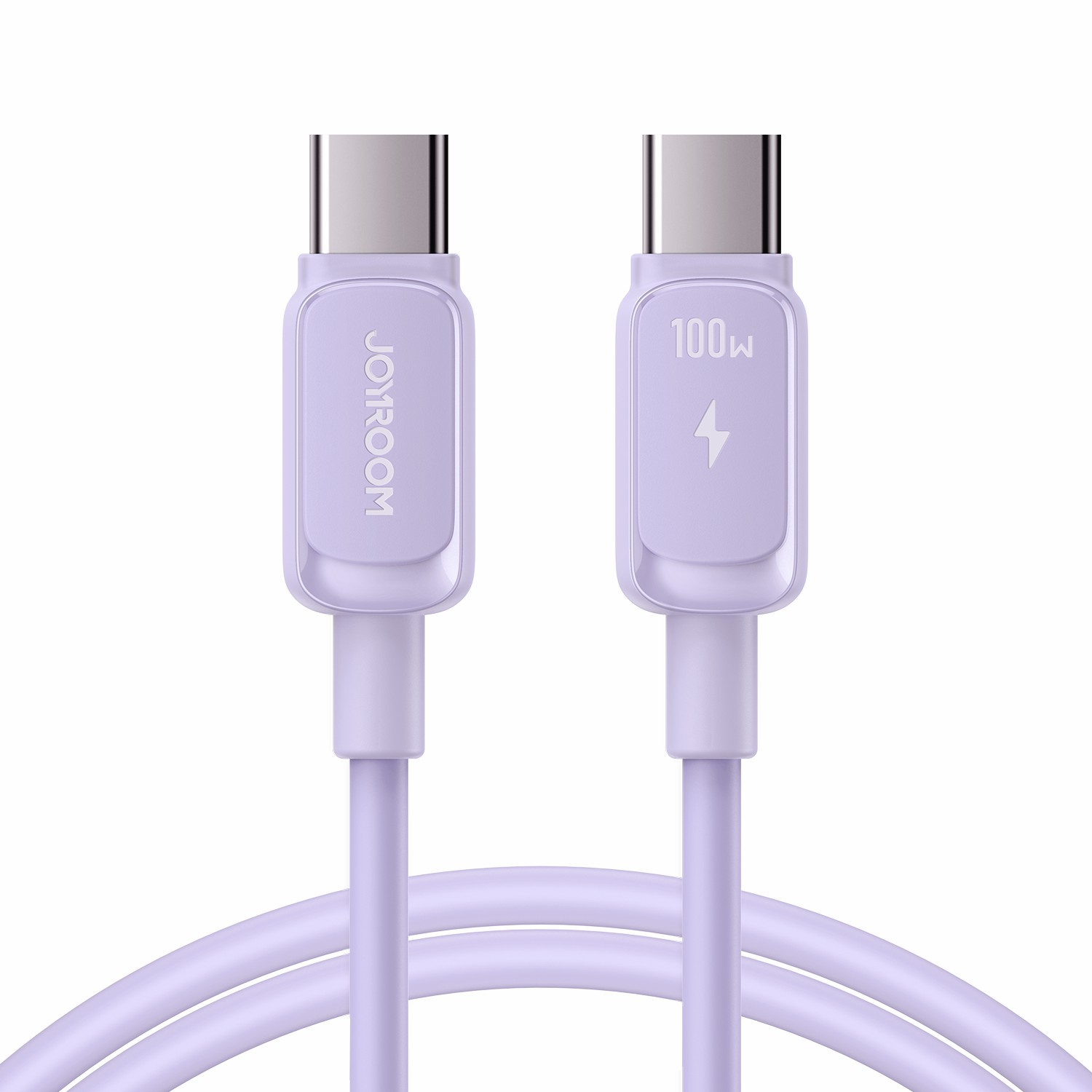 

JOYROOM S-CC100A14 Multi-Color Series for iPhone 15 Series 1.2m 100W Type-C to Type-C Data Cable Fast Charging TPE Cord - Purple, Universal