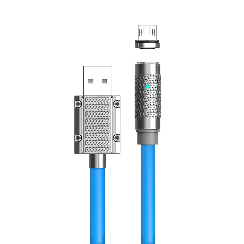 

1m Micro Magnetic 100W Schnelles Ladekabel -datenkabel Mit LED -indikator (keine CE -zertifizierung) - Blau, Universal