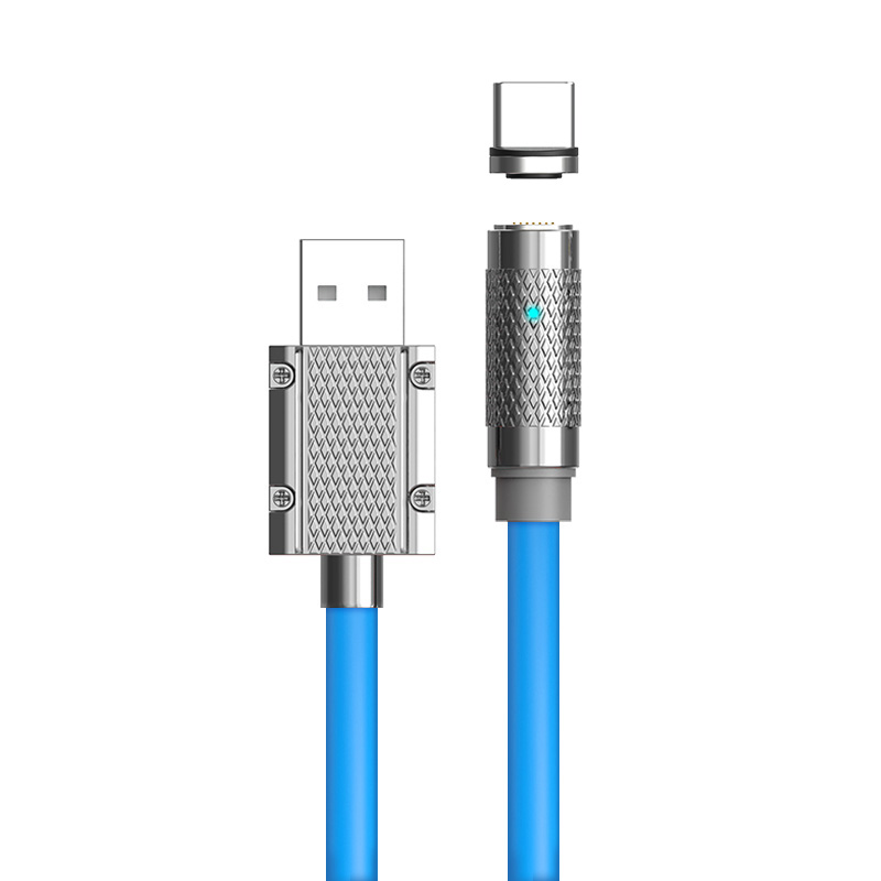 

1m Typ-c Magnetic 480mbit / s Datenkabelunterstützung 100W Fast Lading (keine Ce-zertifizierung) - Blau, Universal