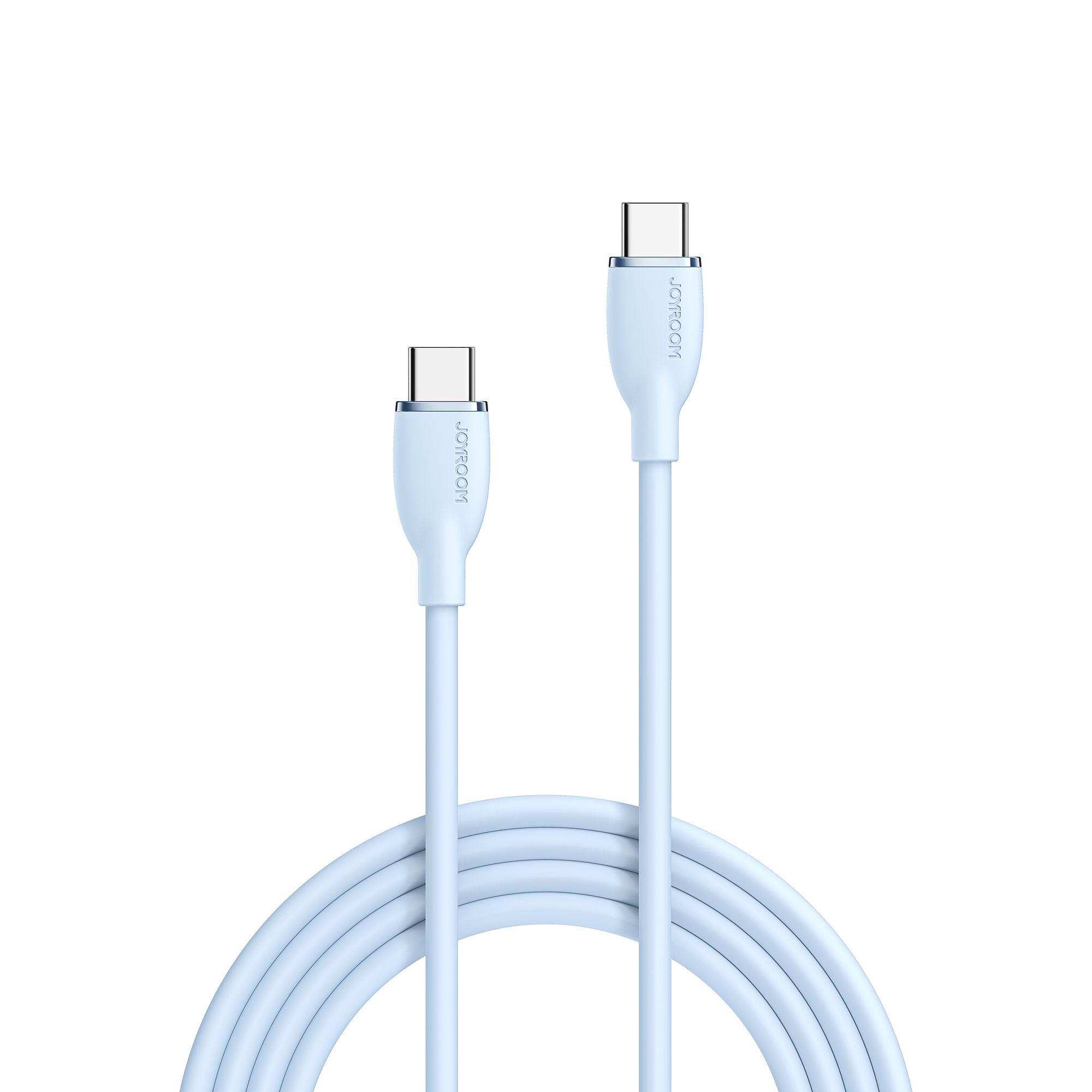 JOYROOM SA29-CC5 Colorful Series for iPhone 15 Series 1.2m PD 100W Type-C to Type-C Fast Charge Cable Liquid Silicone Phone Data Cord - Blue
