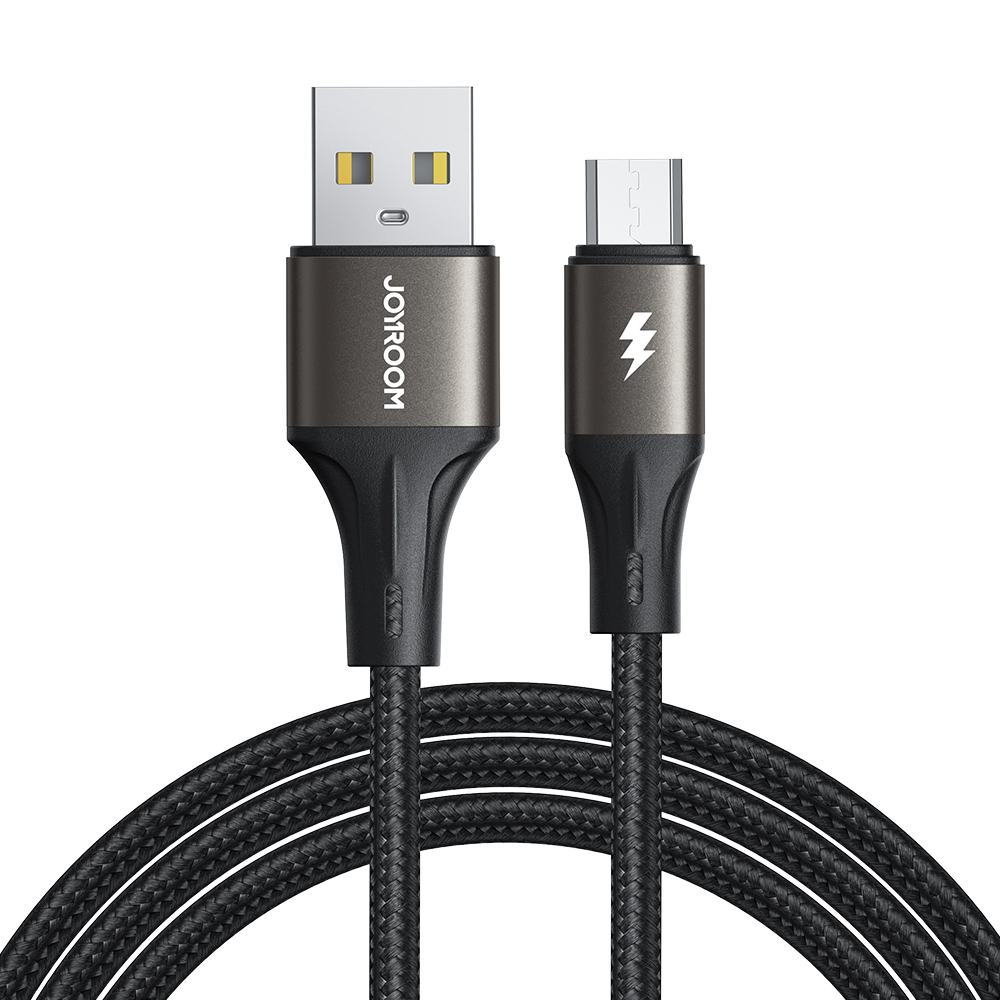 

Joyroom SA25-AM3 Светлый Серия 3m 3A 3A Данные Данные о Быстрой Зарядке USB-A в Микро-нейлоновый Плетенный Кабель - Черный, Universal
