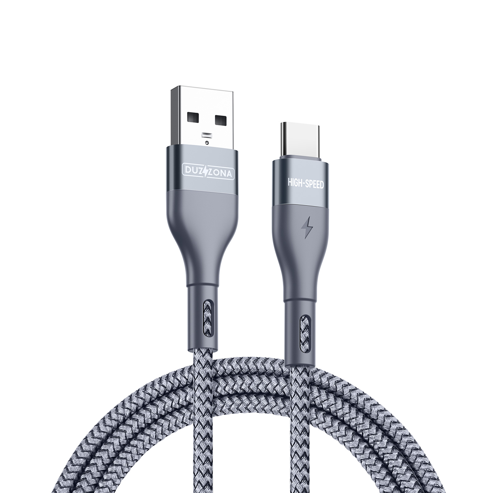 

DUZZONA A8 for iPhone 15 Series 1m USB-A to Type-C 480Mbps Data Cable Nylon Braided Phone Charging Cord, Universal