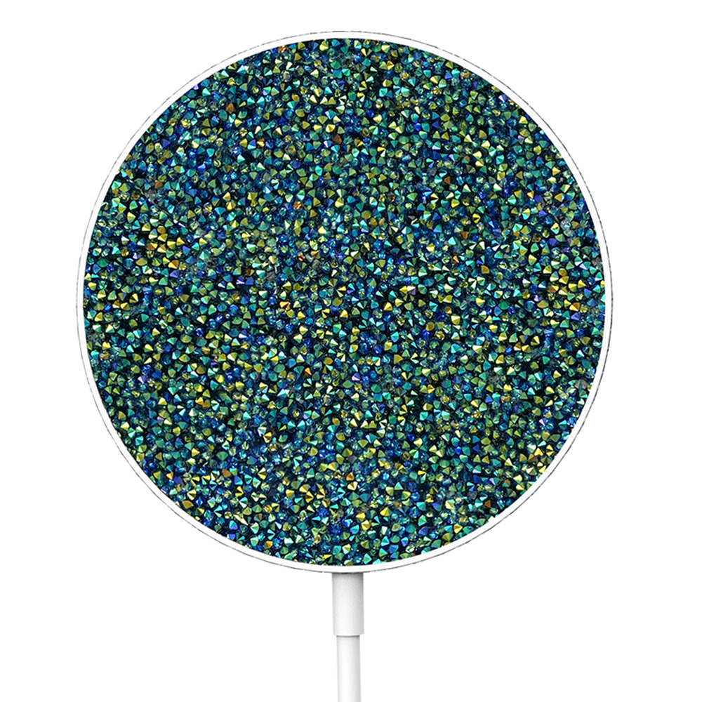 

15W Diamond Pattern Magnet Wireless Charger for iPhone 12 mini/iPhone 12/12 Pro/12 Pro Max - Green, iPhone 12 mini