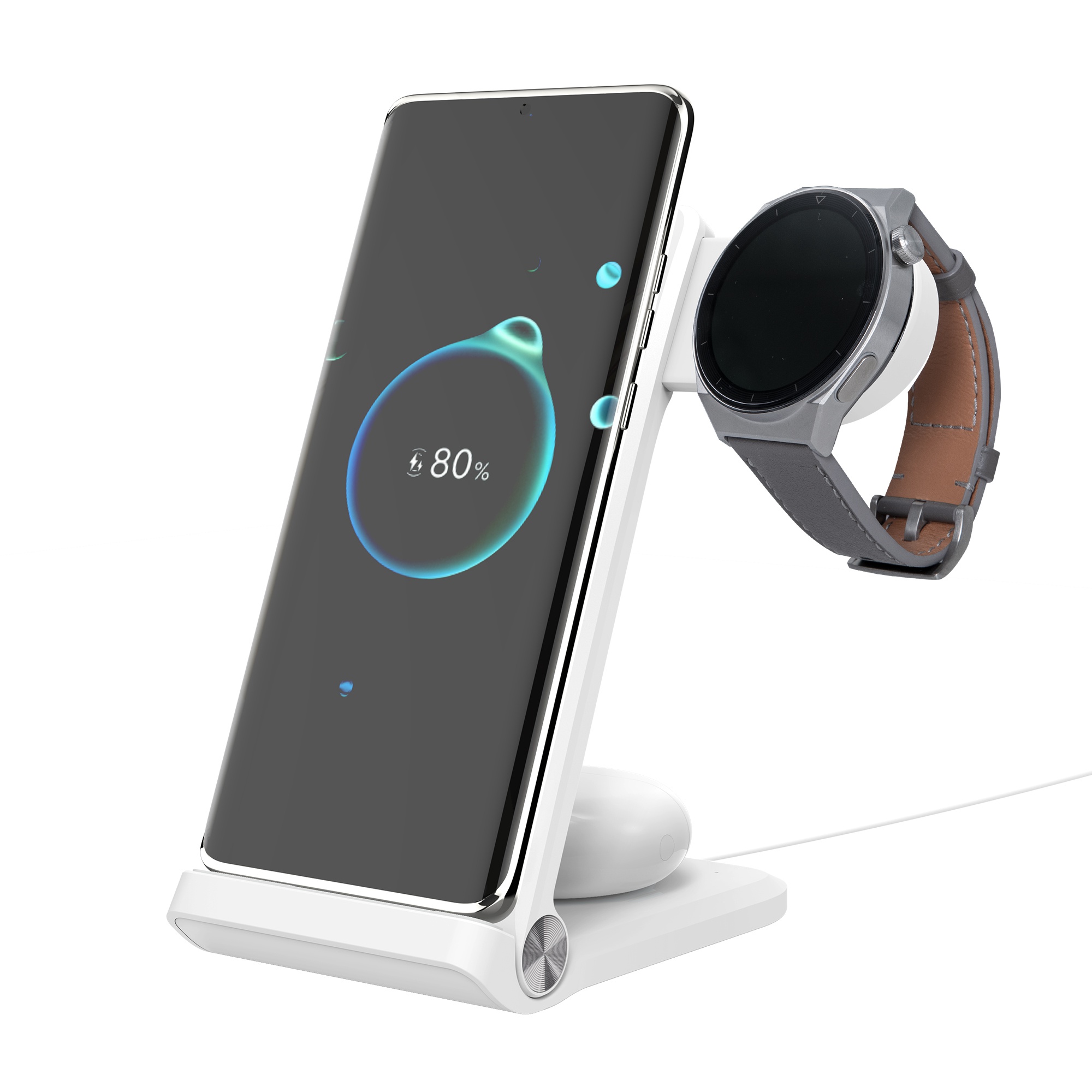 

NILLKIN KT12 3-in-1 Wireless Charger Cell Phone Stand Holder Charger Smart Watch Charging Pad for Home Travel Office, Universal