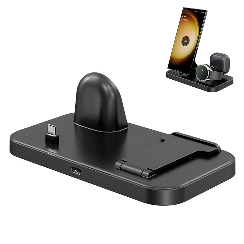 

WA30 3-in-1-reise-ladestation Faltbares Magnetisches Drahtloses Ladegerät Für Samsung Telefon / Betrachten / Kopfhörer, Universal