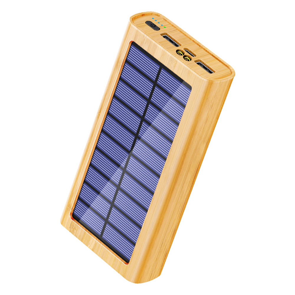 

M8-M2 Waldtextur 20000mah Solar Power Bank Digitalanzeige Tragbares Telefonladegerät Externer Akku, Universal