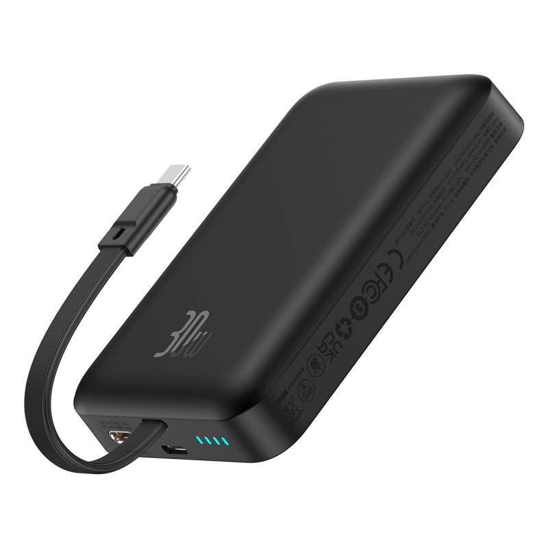 

Baseus Magnetic Mini Wireless Fast Charge Bank Bank Type-C Edition 10000mah 30 вт Аккумулятор - Черный, Universal