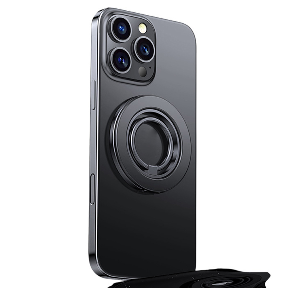 Magnetic Ring Kickstand 360 Degree Rotation Multifunctional 2 in 1 Phone Holder - Titanium Black