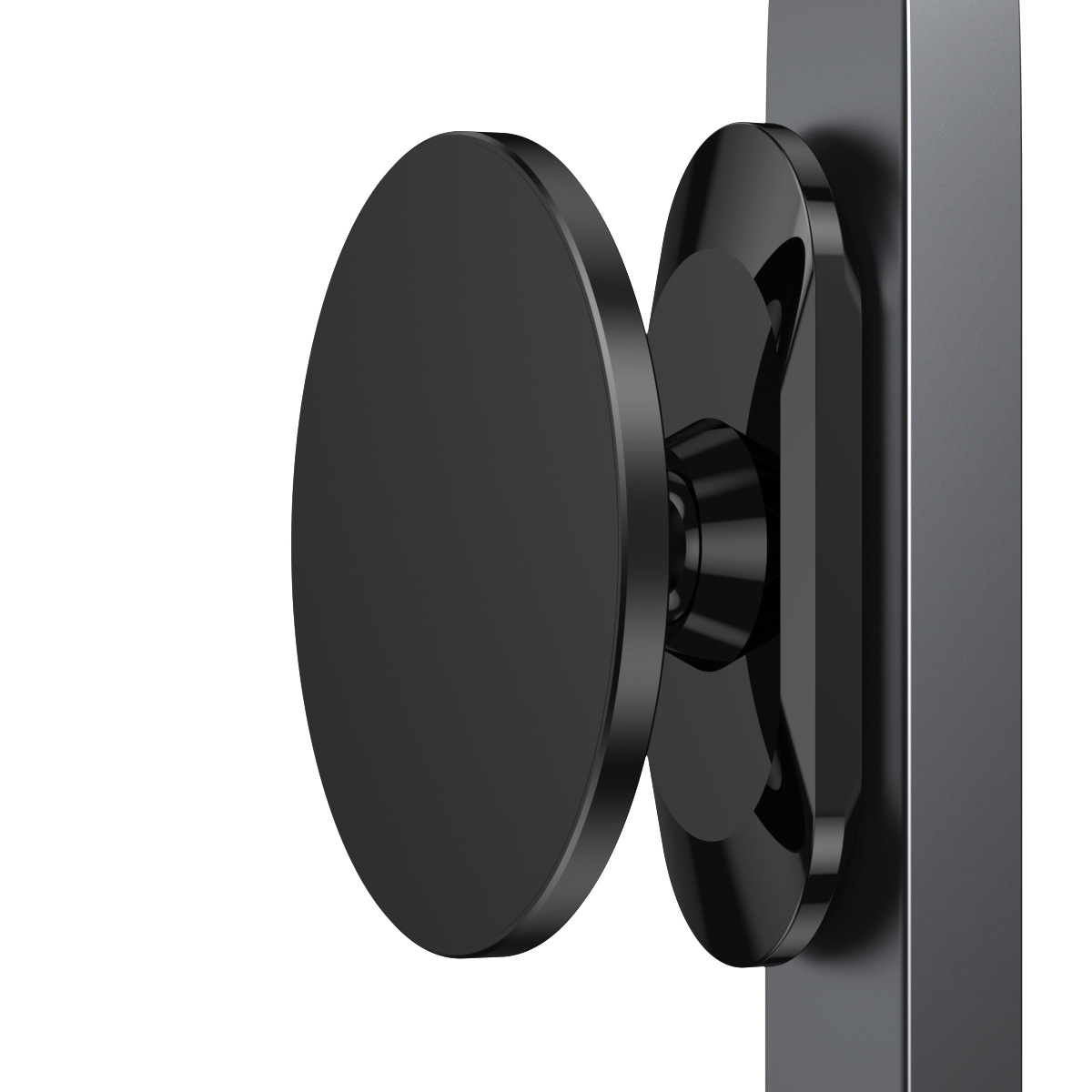 ZF008 Compatible with MagSafe Phone Holder 360 Degree Rotating Magnetic Stand for Golf Cart - Black