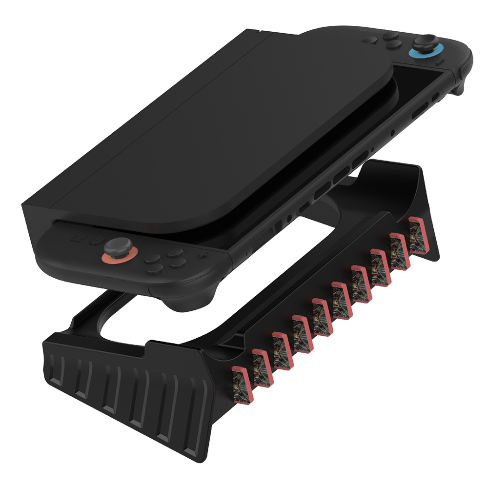 PGTECH GP-395 For Nintendo Switch OLED / Switch 2 Game Console Storage Rack Horizontal Stand with 10 Game Card Slot